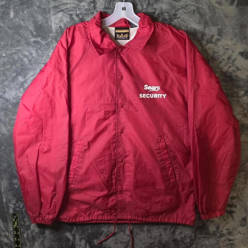 Vtg Sears Security Jacket Auburn Sportswear Mens Medium.